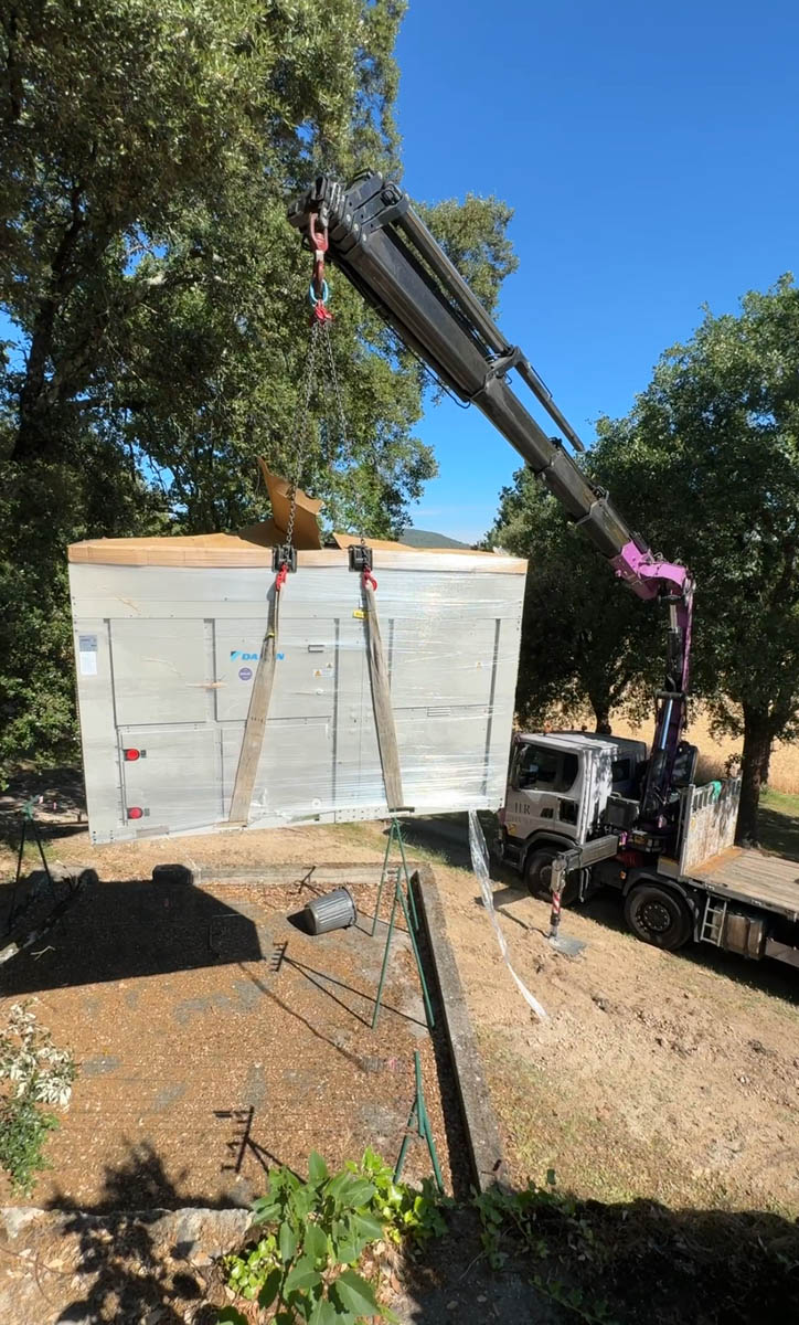 _grutage Pompe à chaleur