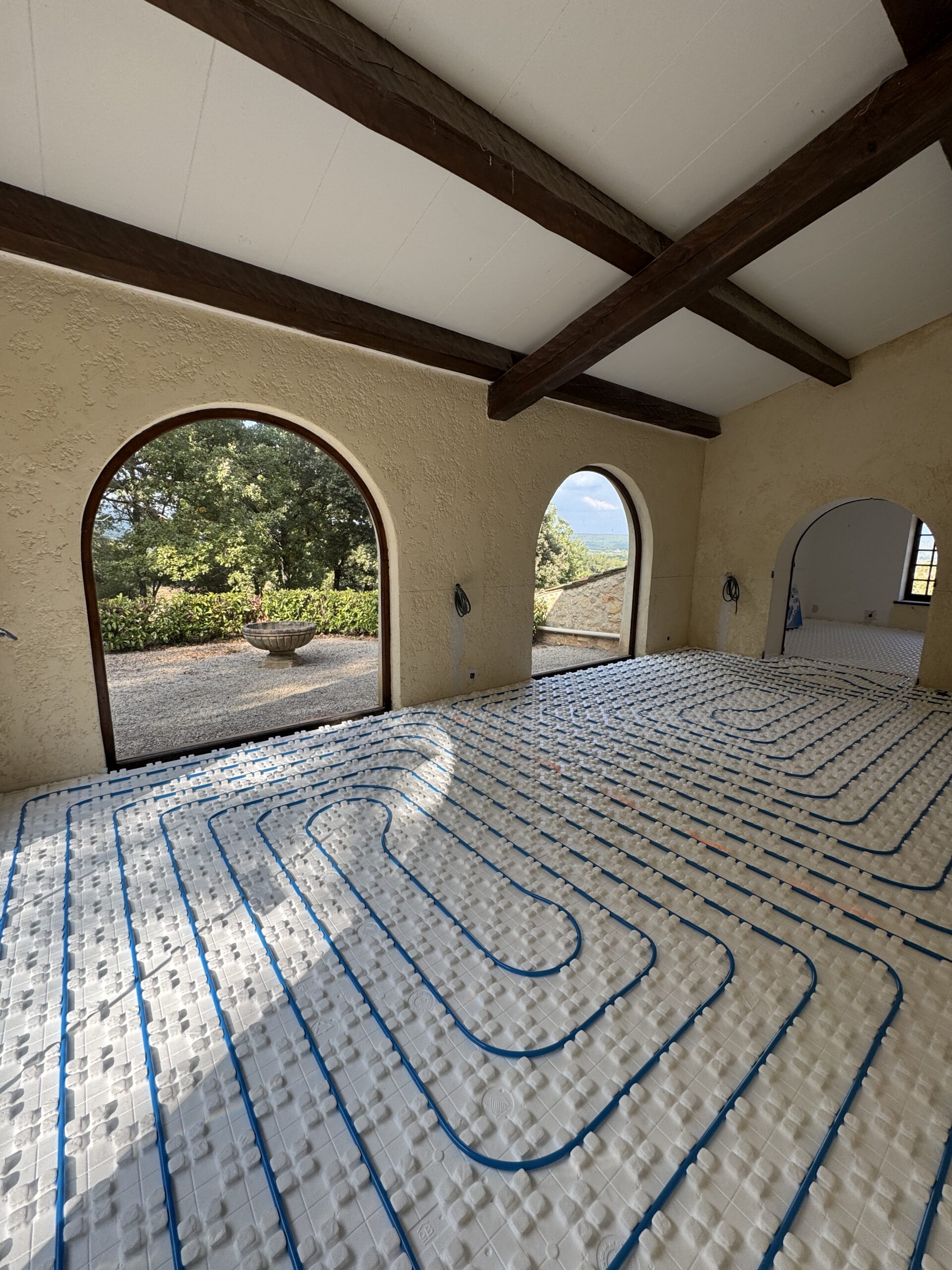 Plancher chauffant jardin d'hiver